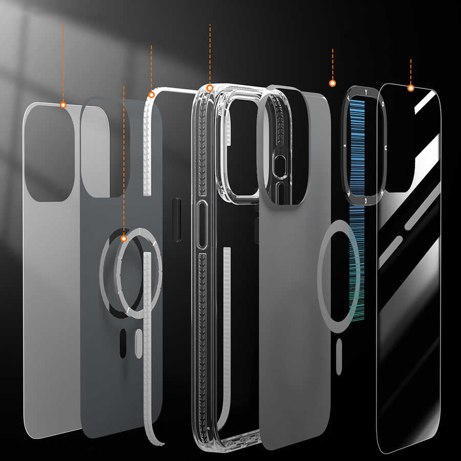 Apple iPhone 14 Pro Kılıf M-safe Şarj Özellikli Youngkit Pure Serisi Kapak Yeşil
