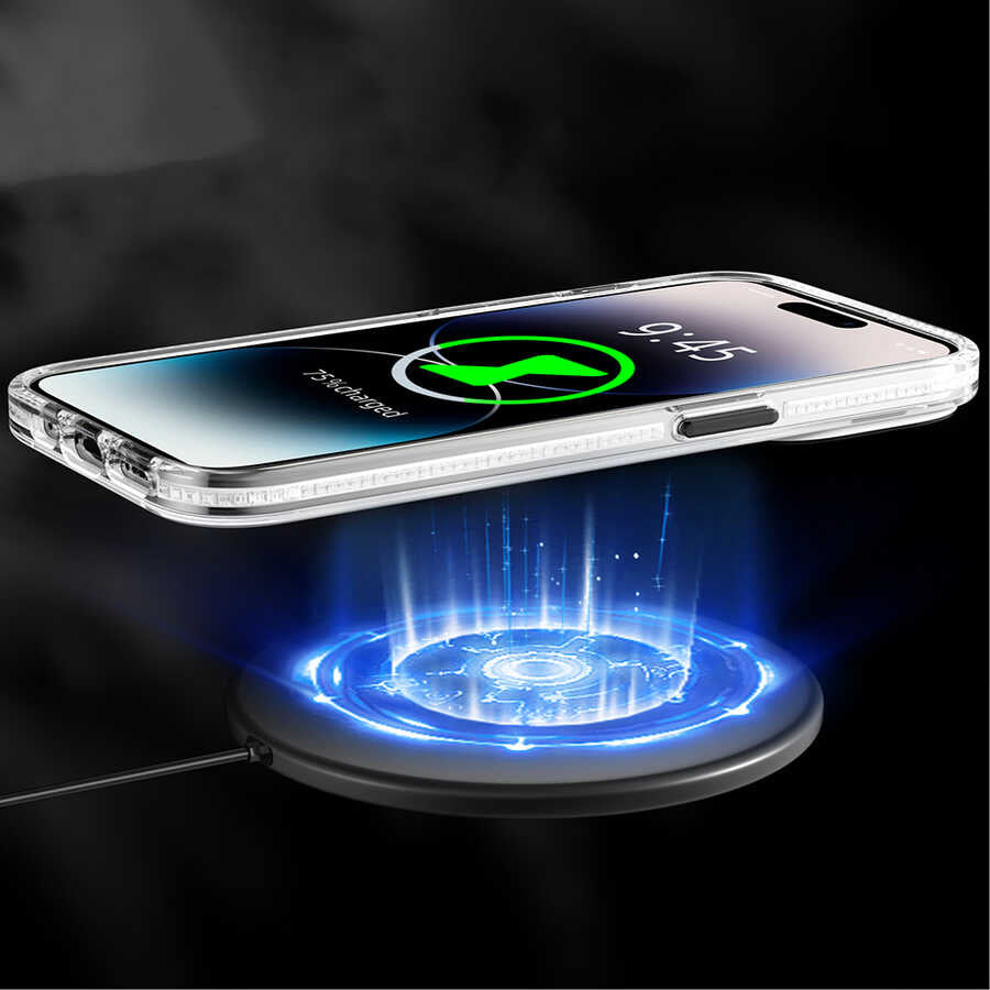 Apple iPhone 14 Pro Kılıf M-safe Şarj Özellikli Youngkit Pure Serisi Kapak Gri