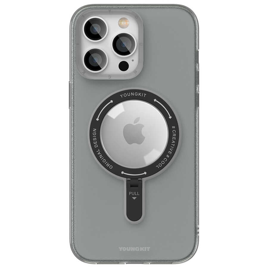 Apple iPhone 14 Pro Kılıf M-safe Şarj Özellikli Youngkit Rock Serisi Kapak Mavi
