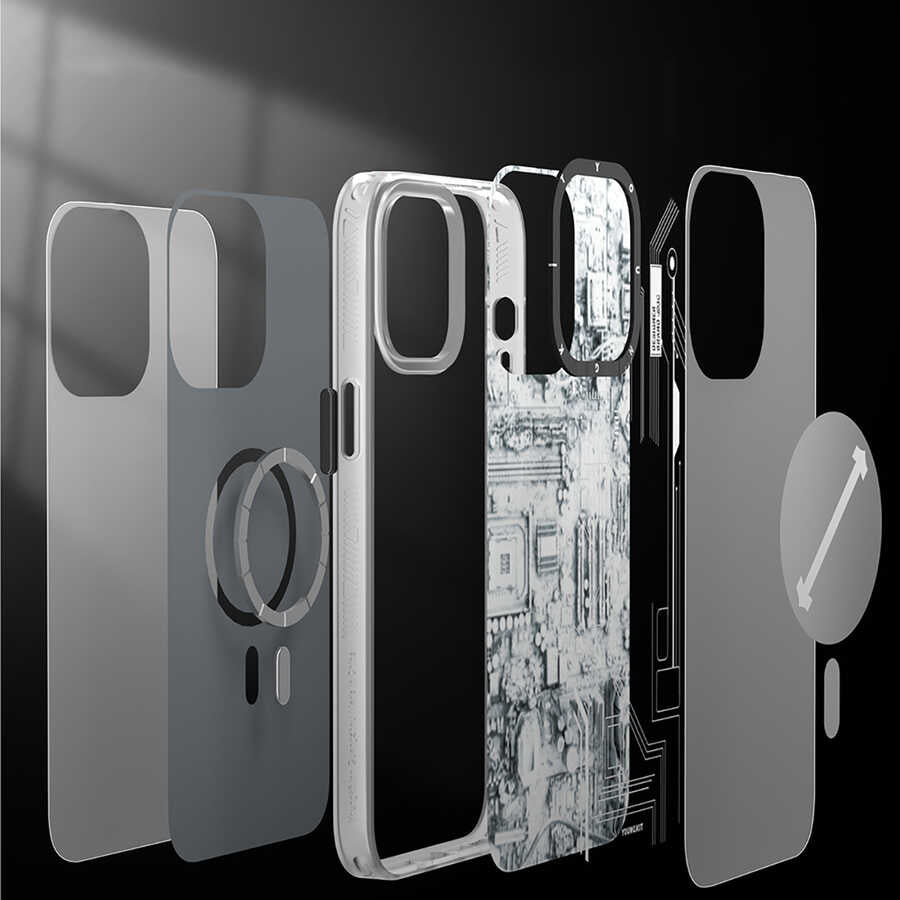 Apple iPhone 14 Pro Kılıf M-safe Şarj Özellikli YoungKit Technology Serisi Kapak Kırmızı