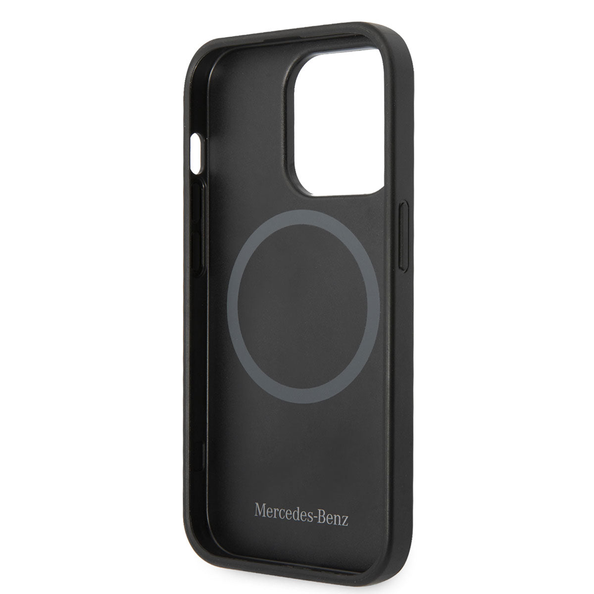 Apple iPhone 14 Pro Kılıf Mercedes Benz M-safe Şarj Özellikli Urban Deri Kapak Siyah