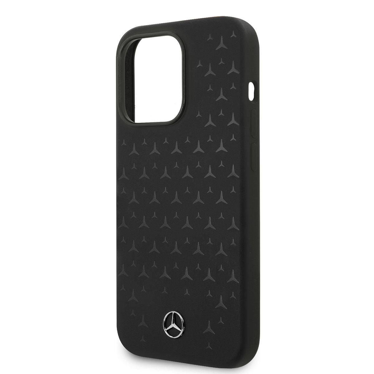 Apple iPhone 14 Pro Kılıf Mercedes Benz M-safe Şarj Özellikli Yıldızlı Dizayn Silikon Kapak Siyah