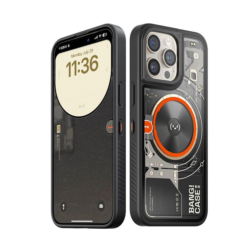 Apple iPhone 14 Pro Kılıf Özelleştirilebilir 3 Fonksiyonlu Bluetooth Bağlantılı Bitmo Lab Bangcase Akıllı M-safe Kapak