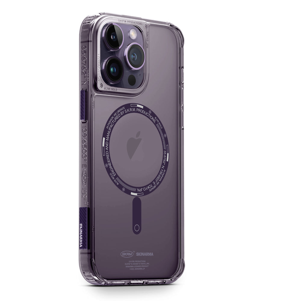 Apple iPhone 14 Pro Kılıf SkinArma Şeffaf Airbag Tasarımlı M-safe Şarj Özellikli Saido Kapak