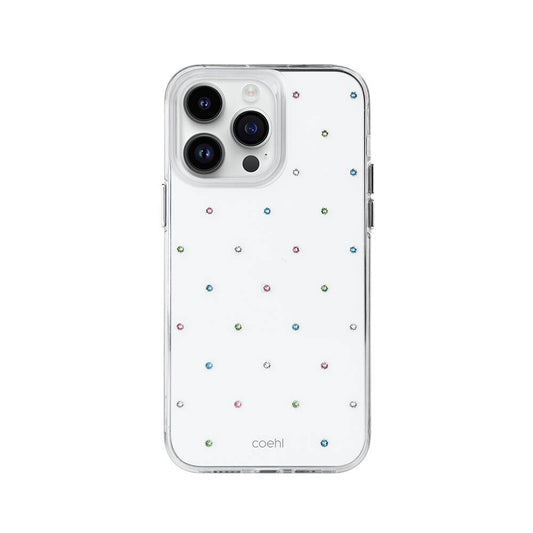 Apple iPhone 14 Pro Kılıf Tektaş Desenli Coehl Solitaire Kapak Renksiz