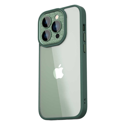 Apple iPhone 14 Pro Kılıf Wiwu GCC-105 Lens Korumalı Renkli Kenar Arkası Şeffaf Multicolor Kapak Beyaz