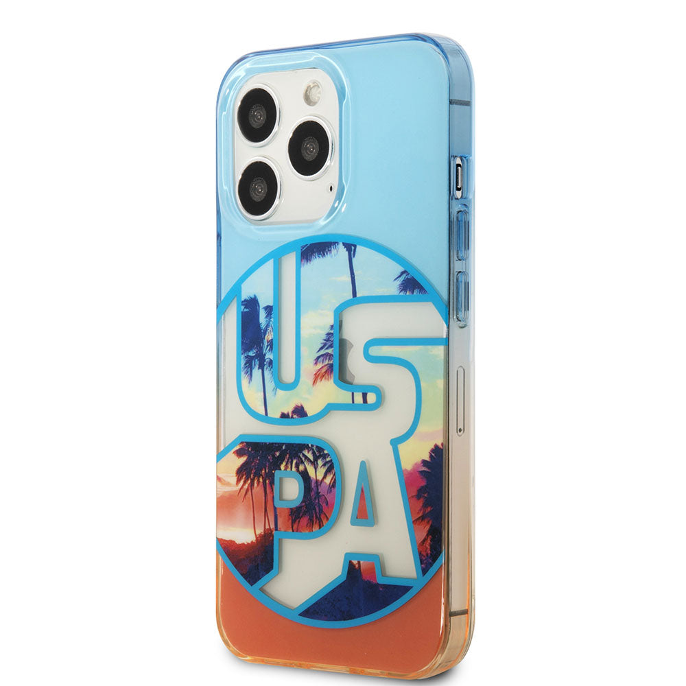 Apple iPhone 14 Pro Max Case U.S. Polo Assn. Color Leaf Printed Design Cover Turuncu