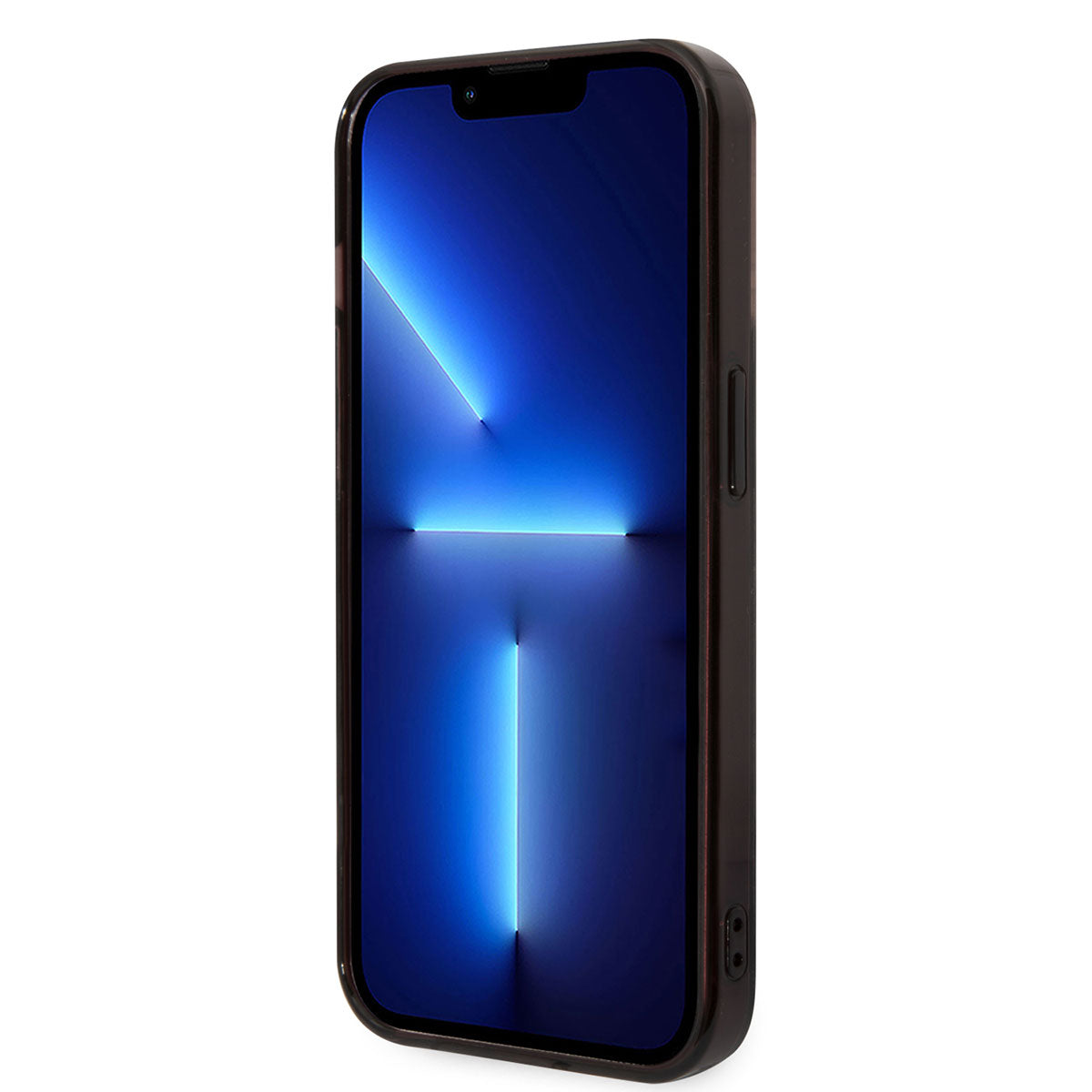 Apple iPhone 14 Pro Max Kılıf AMG Transparan Çift Katmanlı Damalı Bayrak Dizayn Kapak Siyah