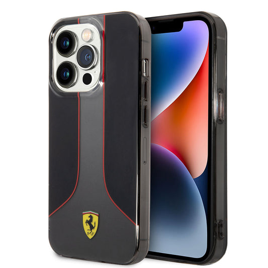Apple iPhone 14 Pro Max Kılıf Ferrari Gradient Baskılı Dizayn Kapak Siyah
