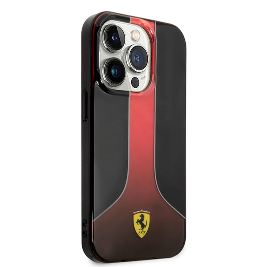 Apple iPhone 14 Pro Max Kılıf Ferrari Gradient Baskılı Dizayn Kapak Kırmızı