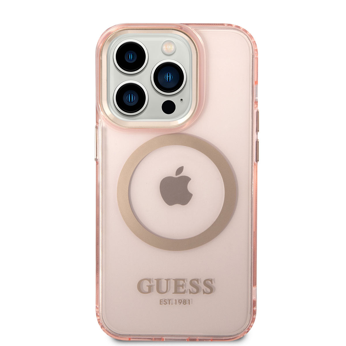 Apple iPhone 14 Pro Max Kılıf GUESS M-safe Şarj Özellikli Airbagli Dizayn Kapak Yeşil