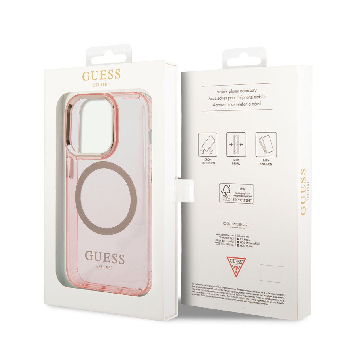 Apple iPhone 14 Pro Max Kılıf GUESS M-safe Şarj Özellikli Airbagli Dizayn Kapak Yeşil