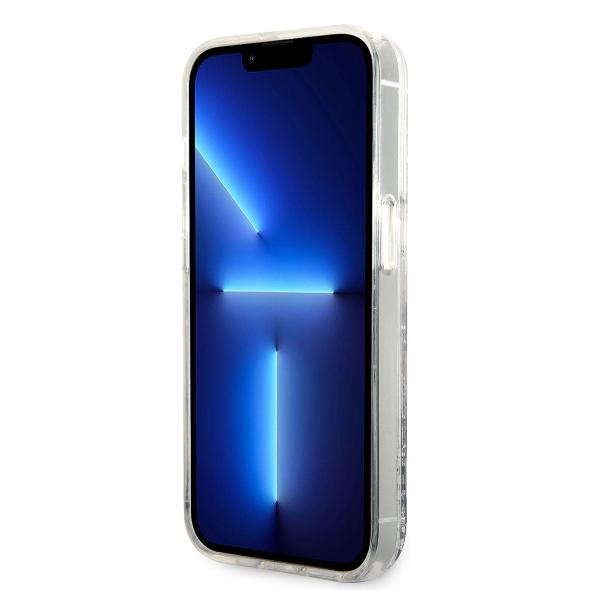 Apple iPhone 14 Pro Max Kılıf Karl Lagerfeld Sıvılı Simli Choupette Head Dizayn Kapak Pembe