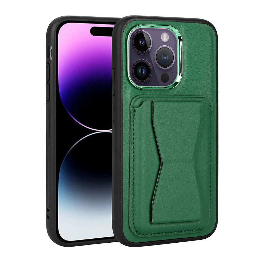 Apple iPhone 14 Pro Max Kılıf Kartlıklı Standlı Pu Deri Zore Memo Kapak