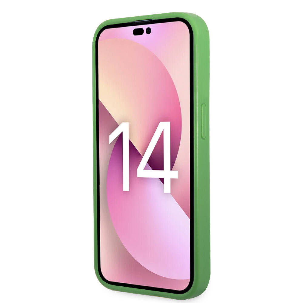 Apple iPhone 14 Pro Max Kılıf Lacoste Orjinal Lisanslı PU Pike Desenli Arka Yüzey İkonik Timsah Dokuma Logolu Kapak Kırmızı