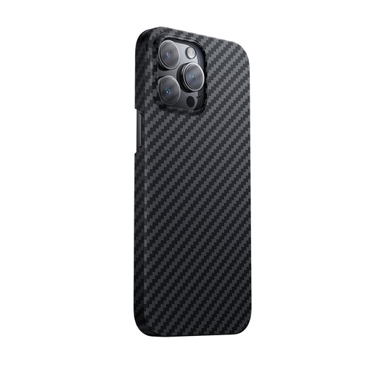Apple iPhone 14 Pro Max Kılıf M-safe Özellikli Karbon Fiber Benks Essential Kevlar Kapak Siyah