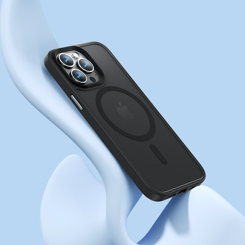 Apple iPhone 14 Pro Max Kılıf M-safe Şarj Özellikli Benks Mist Hybrid Kapak Siyah