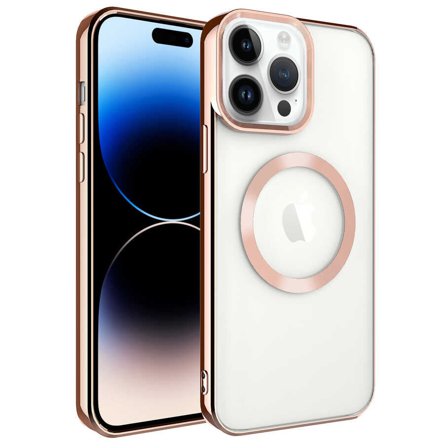 Apple iPhone 14 Pro Max Kılıf M-safe Wireless Şarj Özellikli Zore Setro Silikon