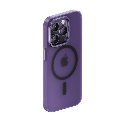 Apple iPhone 14 Pro Max Kılıf Wireless Şarj Destekli Benks Yeni Seri Magnetik Haze Kapak Derin Mor