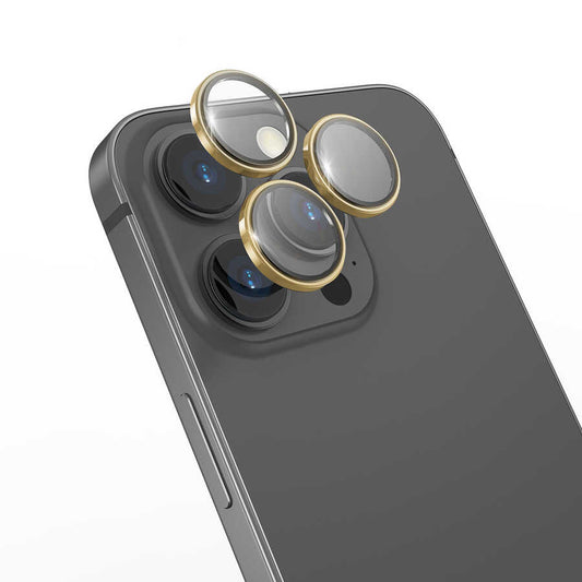 Apple iPhone 14 Pro Max Wiwu Lens Guard Metal Kamera Lens Koruyucu Gold
