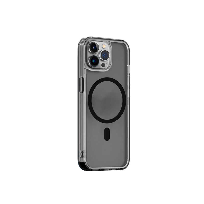 Apple iPhone 14 Pro Max Wiwu M-safe Şarj Özellikli Lens Korumalı Şeffaf Silikon Kapak Renksiz