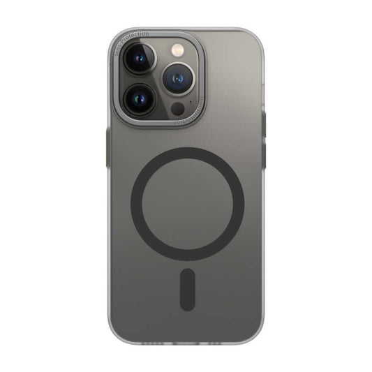 Apple iPhone 14 Pro Wiwu Frosted Magnetic Buzlu Sert PC Kapak Mavi