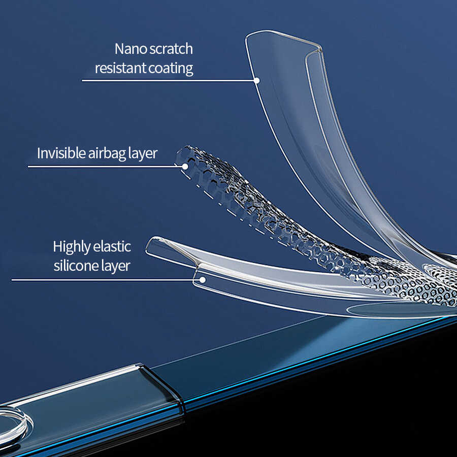 Apple iPhone 14 Wiwu M-safe Şarj Özellikli Lens Korumalı Şeffaf Silikon Kapak Siyah