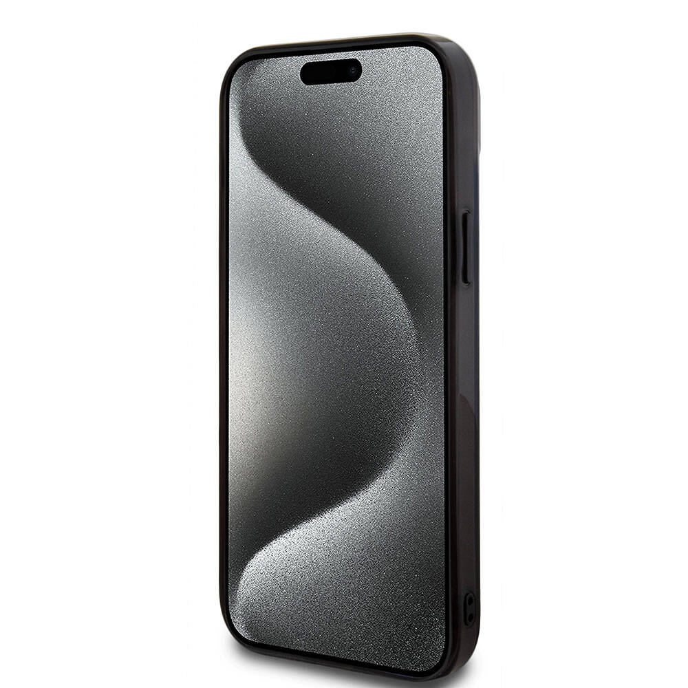 Apple iPhone 15 Kılıf BMW M-safe Şarj Özellikli Transparan Renk Geçişli Dizayn Orjinal Lisanslı Kapak Mavi-Kırmızı