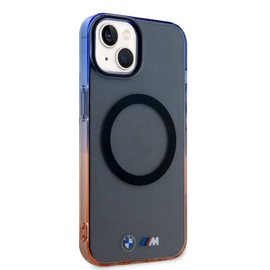 Apple iPhone 15 Kılıf BMW M-safe Şarj Özellikli Transparan Renkli Çerçeveli Orjinal Lisanslı Kapak