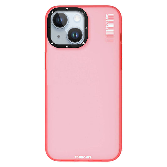 Apple iPhone 15 Kılıf Buzlu Mat Tasarım Youngkit Hidden Sand Serisi Kapak Pembe