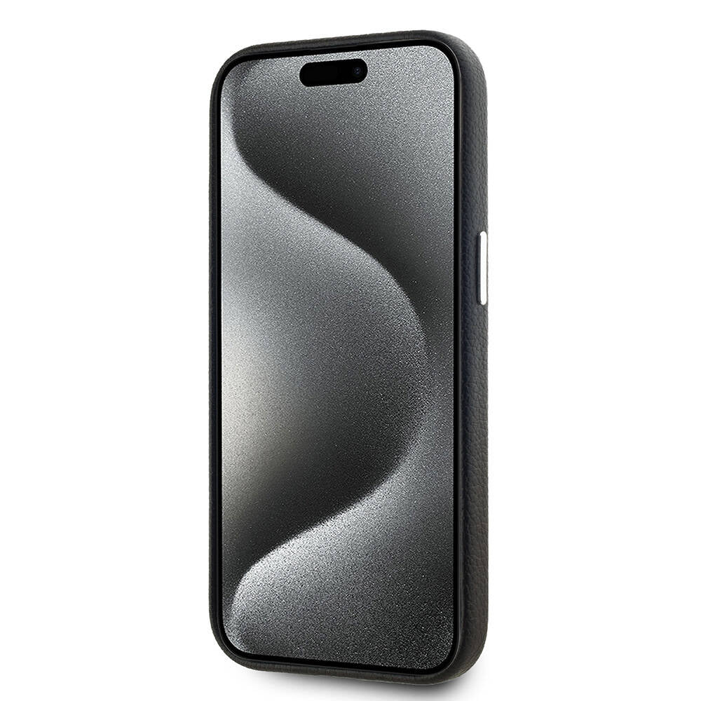 Apple iPhone 15 Kılıf Karl Lagerfeld Orjinal Lisanslı KL Yazılı Hotel Kapak Gri