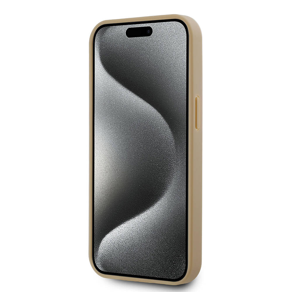 Apple iPhone 15 Kılıf Karl Lagerfeld Orjinal Lisanslı M-safe Şarj Özellikli KL Yazılı Hot Stamp Kapak Siyah