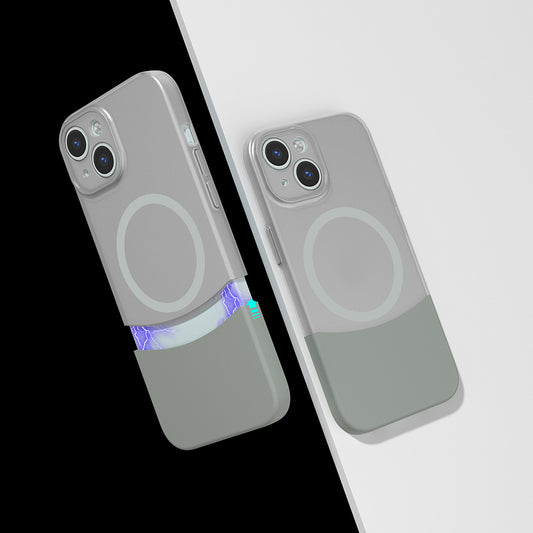Apple iPhone 15 Kılıf M-Safe Şarj Özellikli Mıknatıslı Zore Duble Kapak