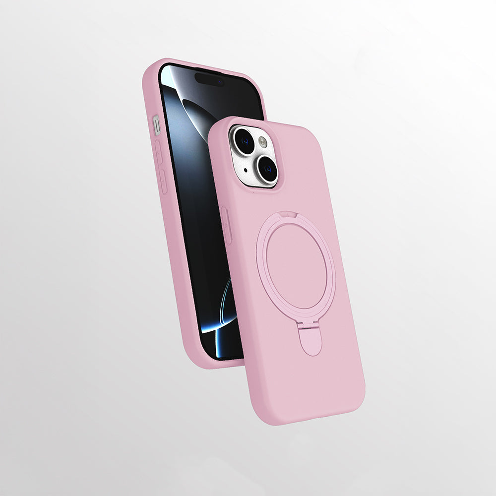 Apple iPhone 15 Kılıf M-safe Şarj Özellikli Standlı Zore Samara Kapak