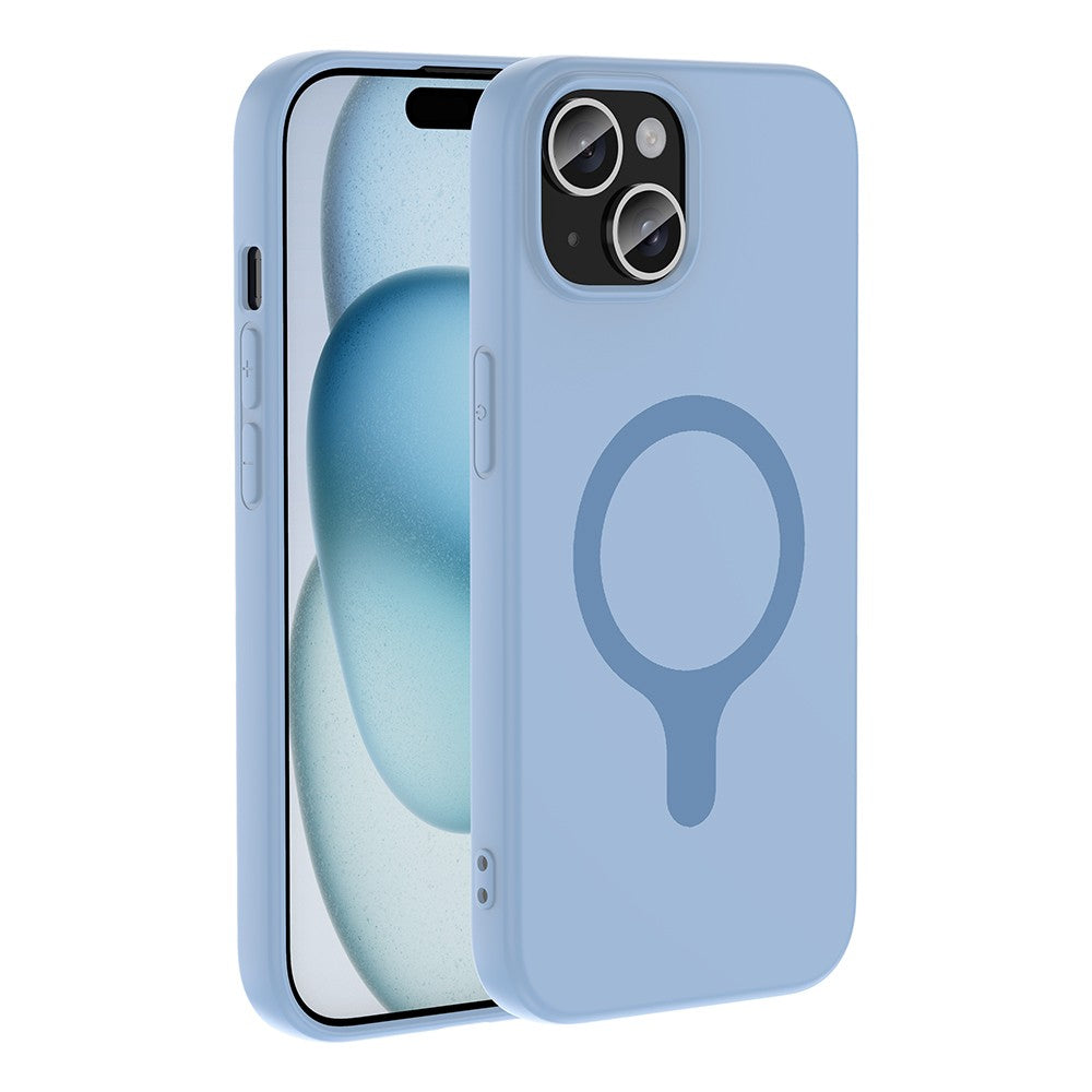 Apple iPhone 15 Kılıf M-Safe Şarj Özellikli Zore Aris Silikon Kapak