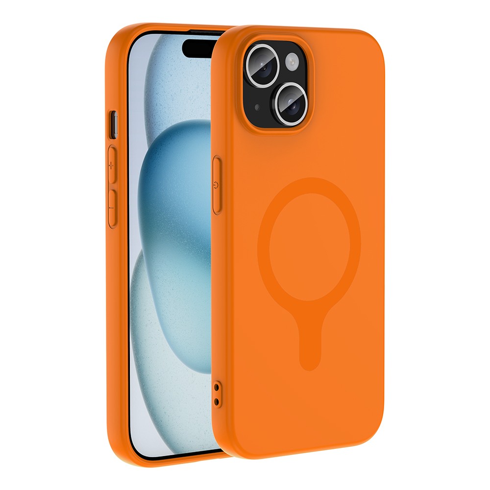 Apple iPhone 15 Kılıf M-Safe Şarj Özellikli Zore Aris Silikon Kapak