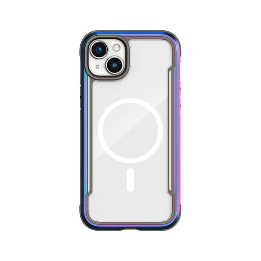 Apple iPhone 15 Kılıf M-safe Şarj Özellikli Airbagli Raptic Shield Serisi Şeffaf Arka Yüzey Kapak Kırmızı