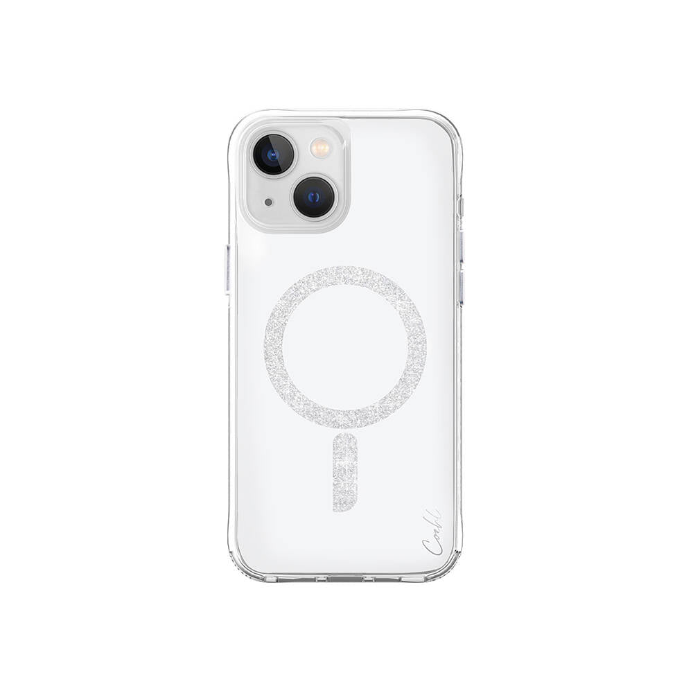 Apple iPhone 15 Kılıf M-safe Şarj Özellikli Simli Magnetik Coehl Glace Kapak Gümüş
