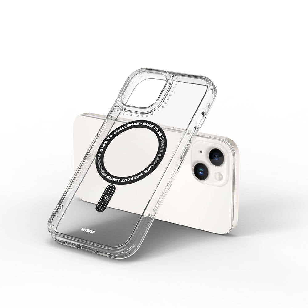 Apple iPhone 15 Kılıf M-safe Şarj Özellikli Wiwu Basic Color J Serisi Kapak Gri