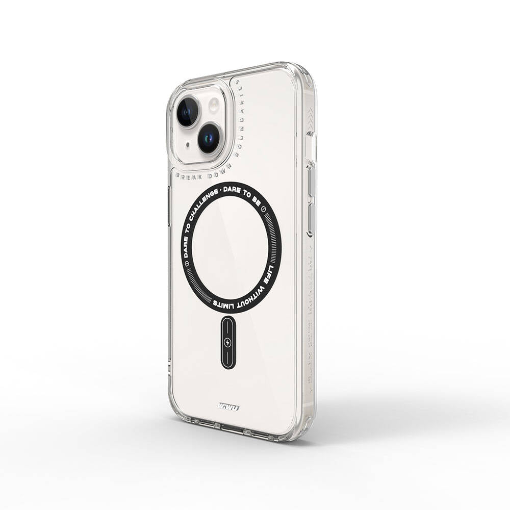 Apple iPhone 15 Kılıf M-safe Şarj Özellikli Wiwu Basic Color J Serisi Kapak Gri