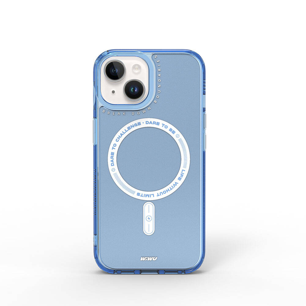 Apple iPhone 15 Kılıf M-safe Şarj Özellikli Wiwu Basic Color J Serisi Kapak Beyaz