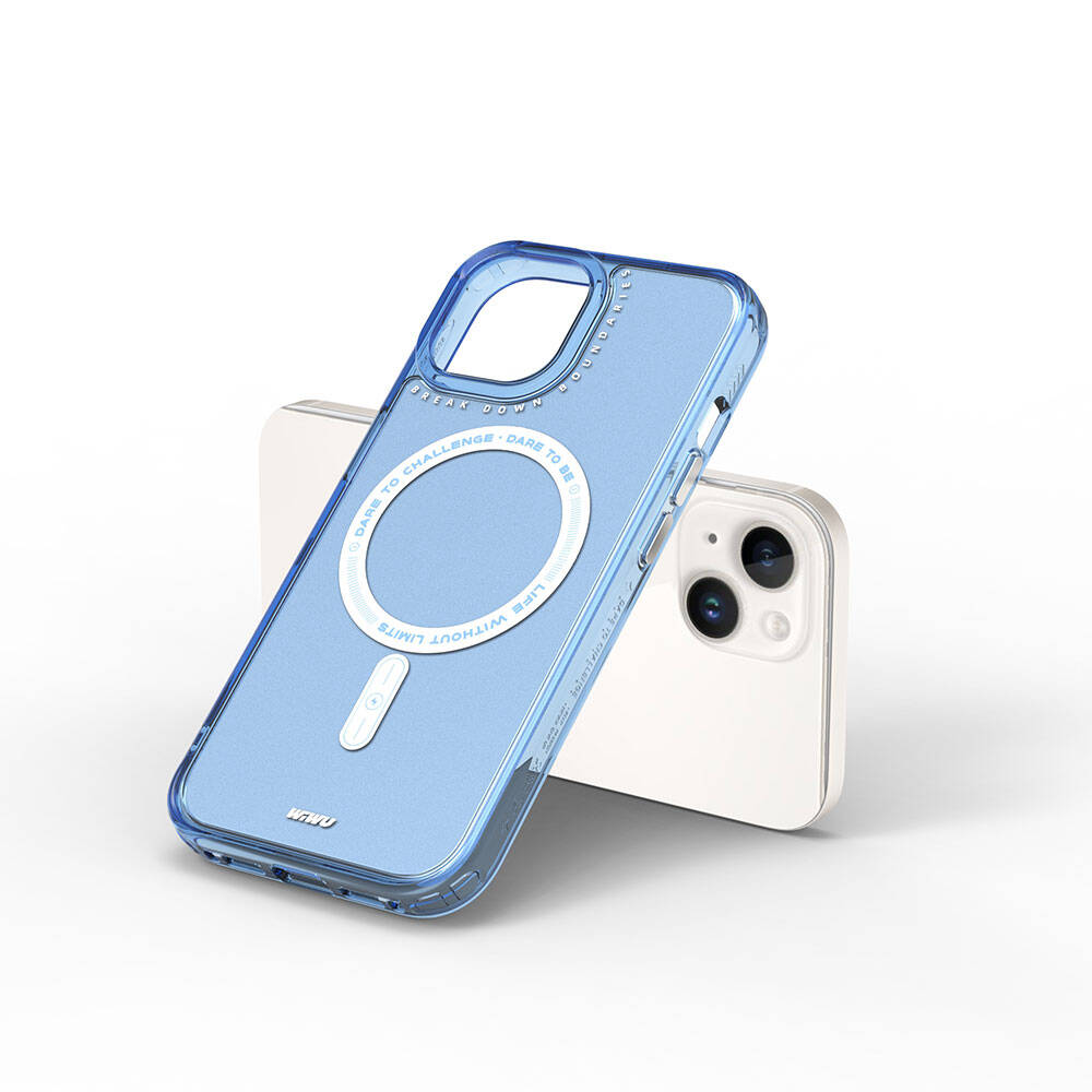 Apple iPhone 15 Kılıf M-safe Şarj Özellikli Wiwu Basic Color J Serisi Kapak Gri
