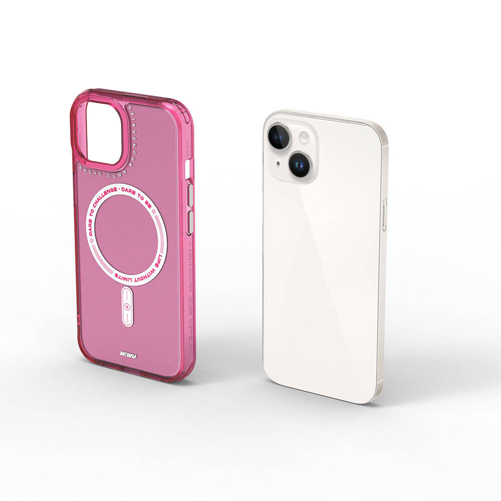 Apple iPhone 15 Kılıf M-safe Şarj Özellikli Wiwu Basic Color J Serisi Kapak Gri