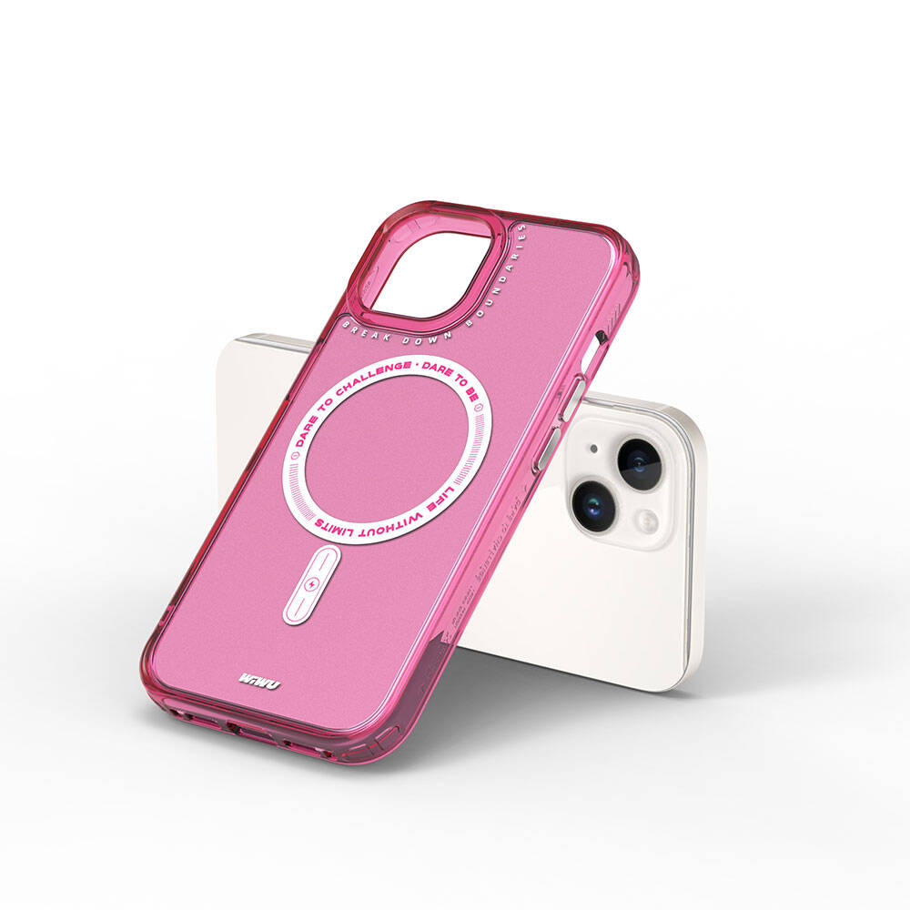 Apple iPhone 15 Kılıf M-safe Şarj Özellikli Wiwu Basic Color J Serisi Kapak Beyaz