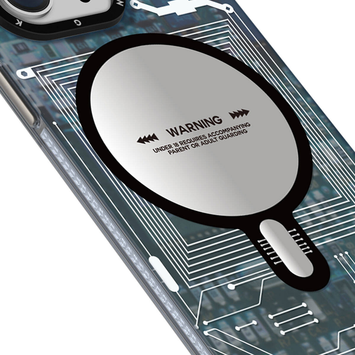 Apple iPhone 15 Kılıf M-safe Şarj Özellikli YoungKit Technology Serisi Kapak Mavi