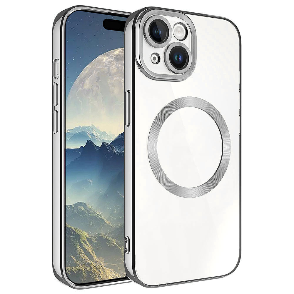 Apple iPhone 15 Kılıf M-safe Wireless Şarj Özellikli Zore Setro Silikon
