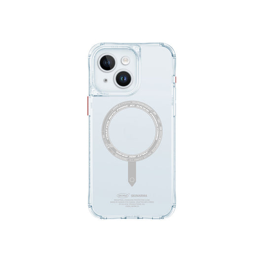 Apple iPhone 15 Kılıf SkinArma Şeffaf Airbag Tasarımlı M-safe Şarj Özellikli Saido Kapak Renksiz