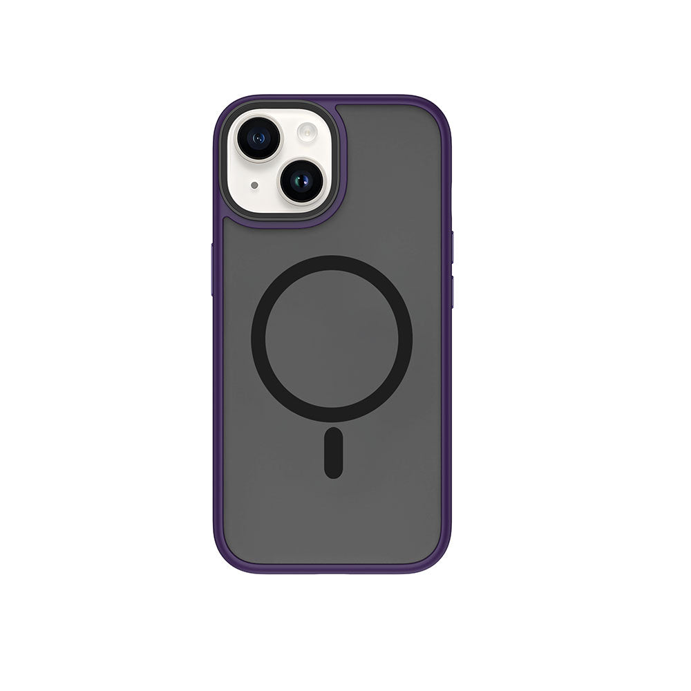 Apple iPhone 15 Kılıf Wiwu FGG-011 M-safe Şarj Özellikli Kamera Korumalı Kapak Mor