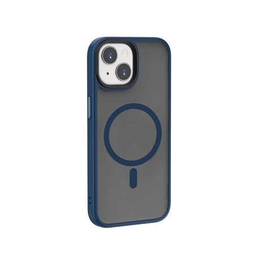Apple iPhone 15 Kılıf Wiwu FGG-011 M-safe Şarj Özellikli Kamera Korumalı Kapak Mavi