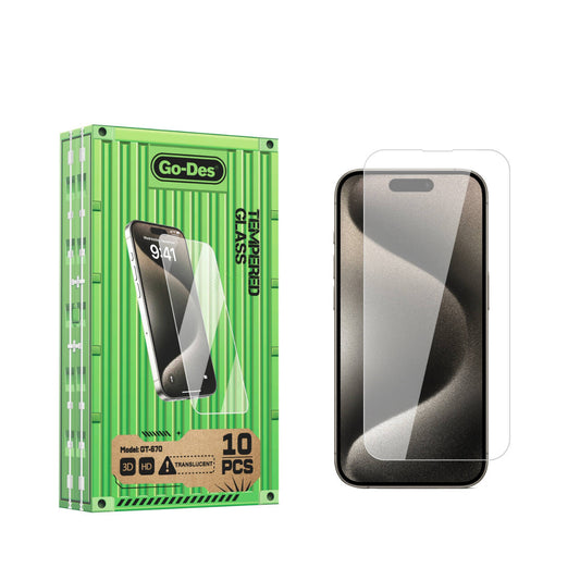 Apple iPhone 15 Plus Go Des Parmak İzi Bırakmayan 9H Oleofobik Bom Glass Ekran Koruyucu Renksiz